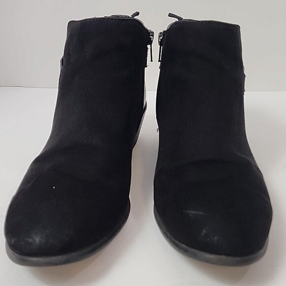 Old Navy Black Round Toe Boots Side Zipper, size 9 - Picture 2 of 8